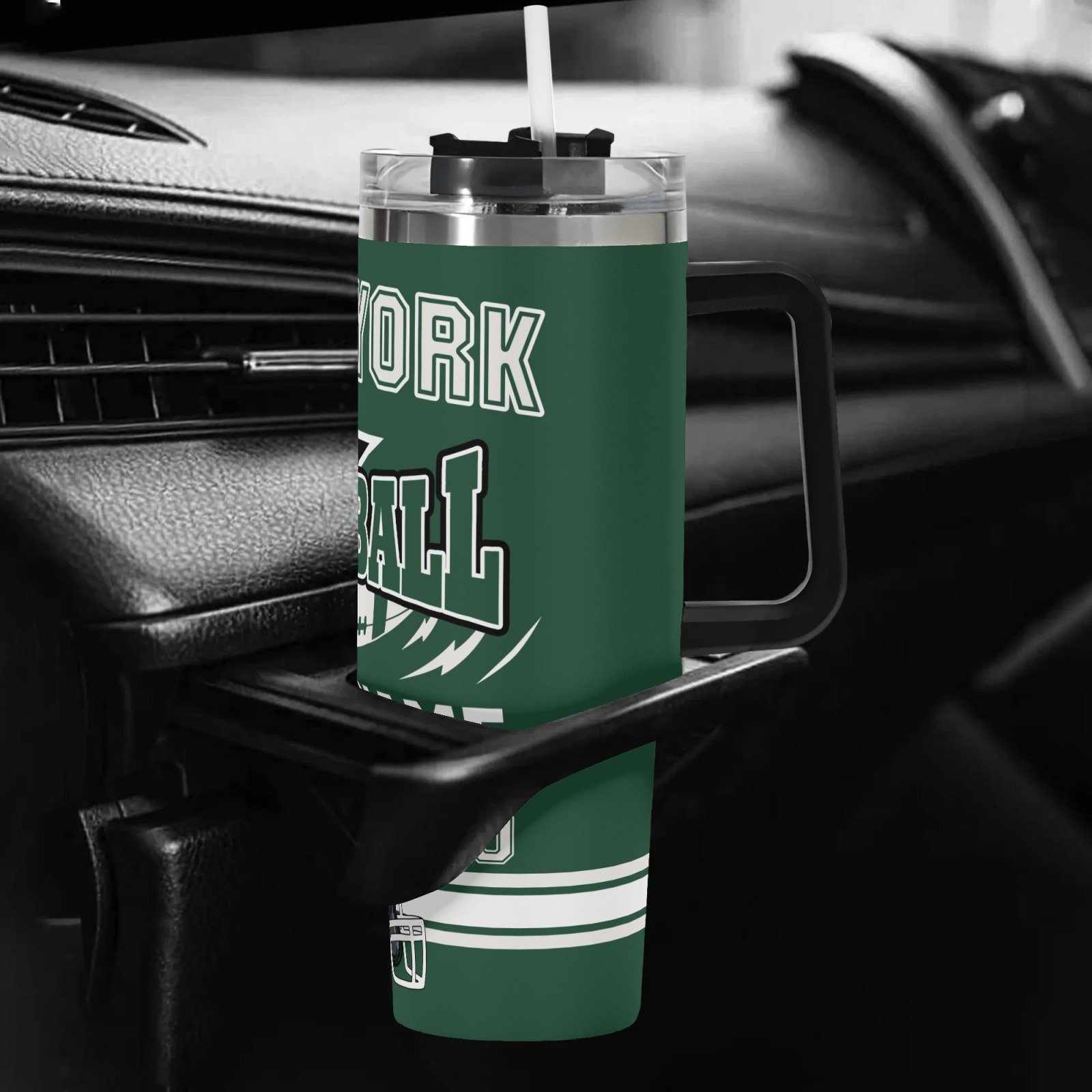 1    football 40oz travel with handle personalized name tumbler for coffee   sports gift for fans valentines day easter mothers day fathers day 4