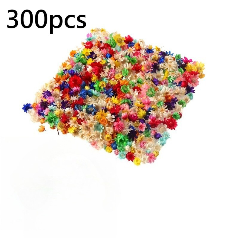 300pcs Exquisite Flower Heads (random Mixed Styles), Handmade Wreath Decoration Flower Materials, Suitable For Wreaths, Floral Arrangements, Shoe Ornaments, Jewelry