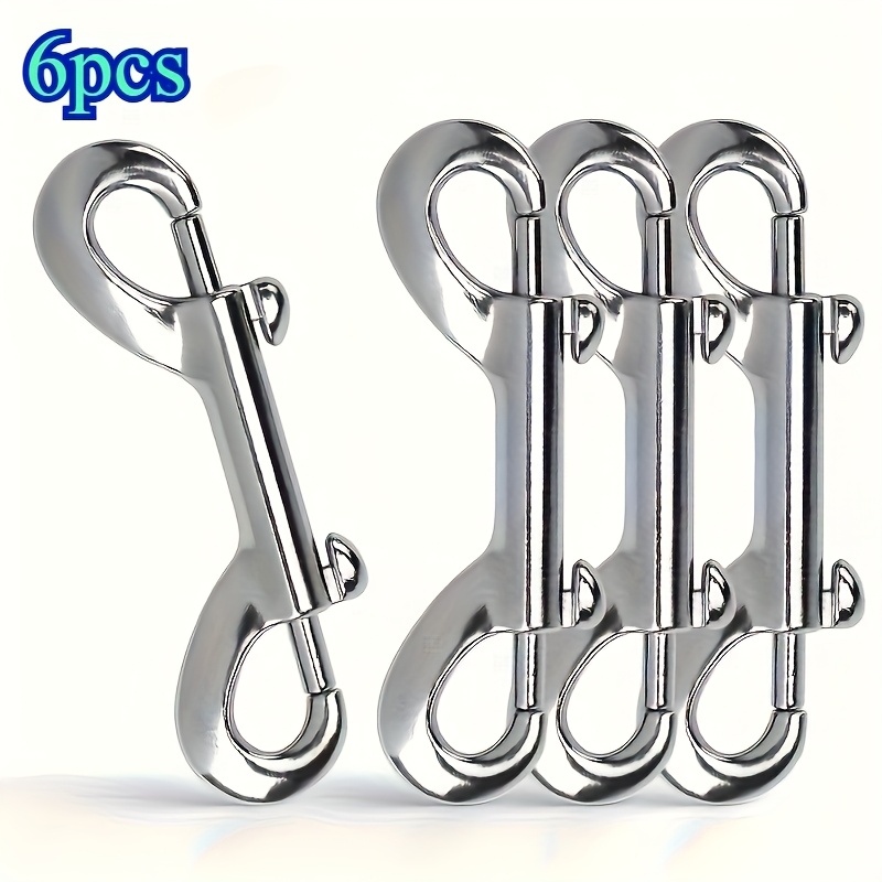 TEMU 4/6/8 pièces Pinces à vis double tête en acier inoxydable, pinces métalliques à chaîne à gâchette de 3,5 pouces, utilisées pour porte-clés, de