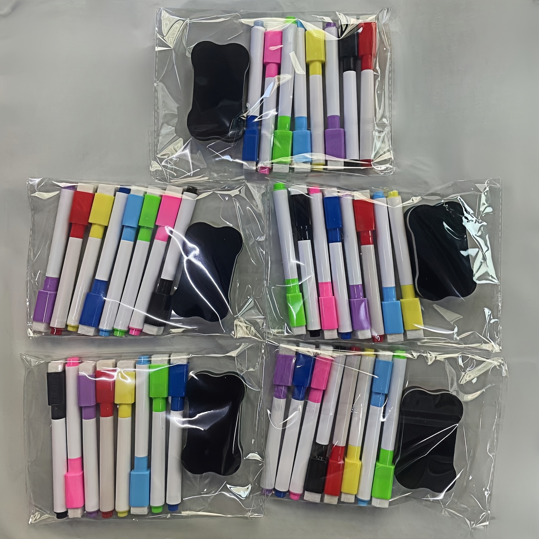 7pcs Erasable Whiteboard Markers, Suitable for Office Whiteboards, 7 Random Colors+ Eraser.