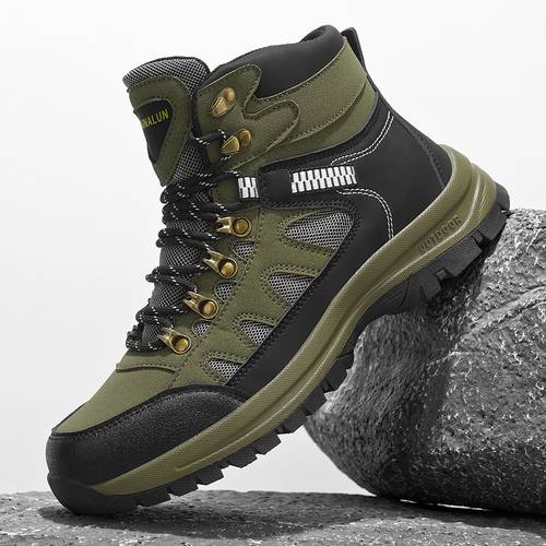 3color mens casual canvas high top work boots hiking boots with motorcycle boots and ankle boots comfortable breathable and stylish shoes with cushioned soles suitable for indoor and outdoor activities everyday sports