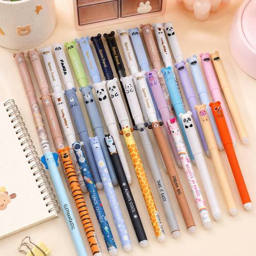 lot de 20 stylos effaçables s sur le thème des animaux, facile à , 10 stylos et 10 recharges, pointe de 0, , style aléatoire, pointe tubulaire, prise lavable, convient pour les fournitures de bureau, cadeaux de papeterie, fournitures de rentrée scolaire