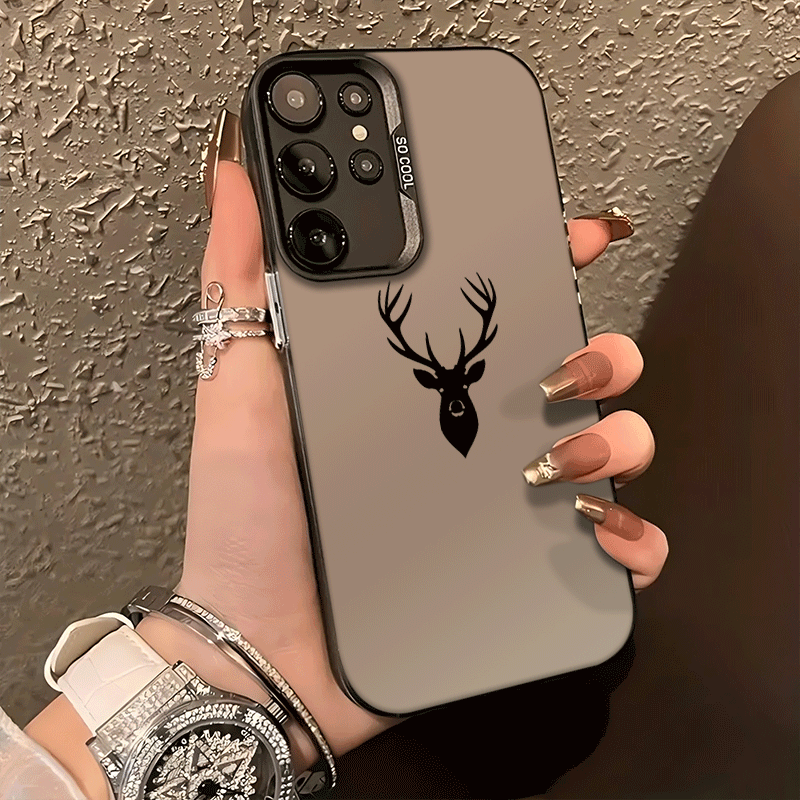 

Simple Deer Creative Pattern Mobile Phone Case For S20/s21/s22/s23/s20+/s21+/s22+/s23+/s24 Plus/s20 Fe/s21 Fe/s20 Ultra/s21 Ultra/s22 Ultra/s23 Ultra/s24 Ultra/a52/a53/a70/a71/a72 And Other