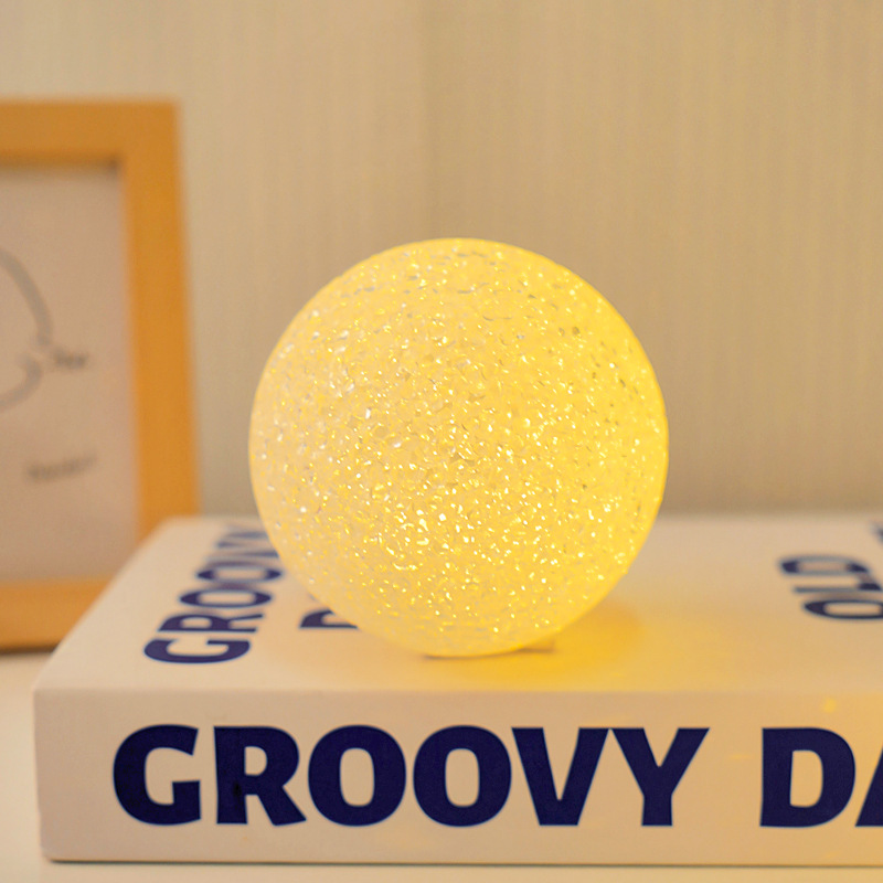 2pcs Pack 2pcs Led Glowing Sphere Light - Portable Crystal Ball Lamp Suitable For Performances, Parties, Bedroom Decor, -controlled , Plastic Sphere Light For Romantic Gifts & Photo Props