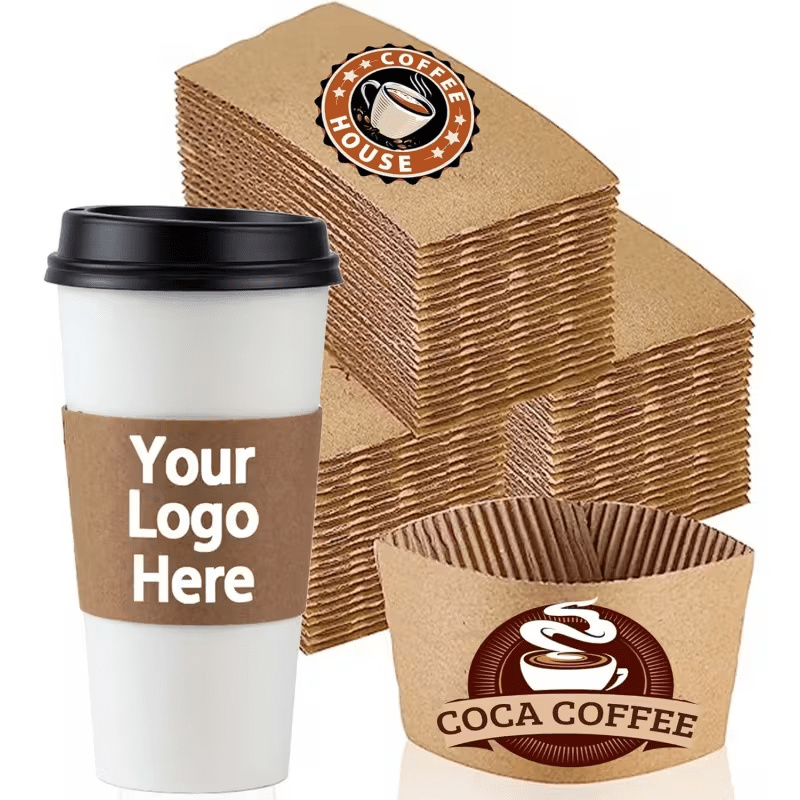 Customized Cowhide Paper Coffee Cup Sets