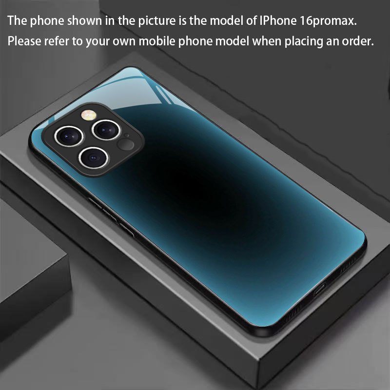 TEMU Phone Case: Minimalist Gradient Phone Case With Tempered Glass For Iphone 17 Air/17 Pro/17 Pro Max/17/16/15/14/13/12/11/16 Plus/16 Pro/16 Pro