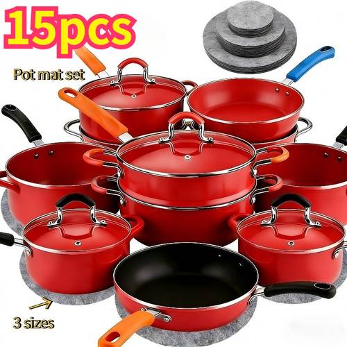 imagem do item 15 peças de protetor de para bandeja, almofada -fricção para tigela, embalagem de armazenamento em placa , divisória de bandeja de alimentos, protetor separador, protetor para conjunto de panela de vapor