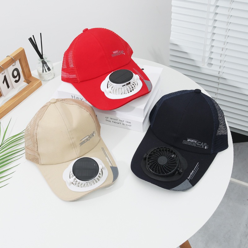 baseball cap with solar powered fan rechargeable via usb offers ideal for outdoor activities like   and gardens Product details 4