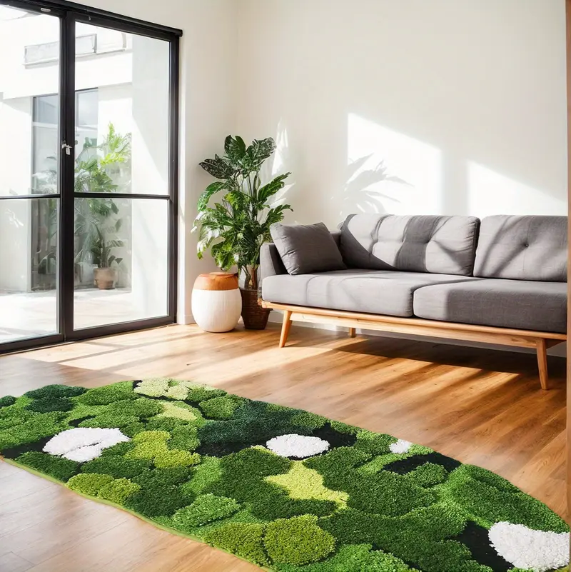 cute and leaf shaped design for bathroom rug long rectangular absorbent and non slip shaggy bath mat bathroom mat moss rug green bathroom rugs cute bath rug bathroom runner Product details 2