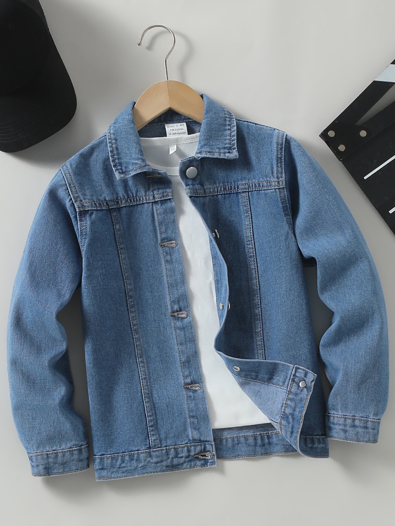 boys denim jacket sold on Temu Canada