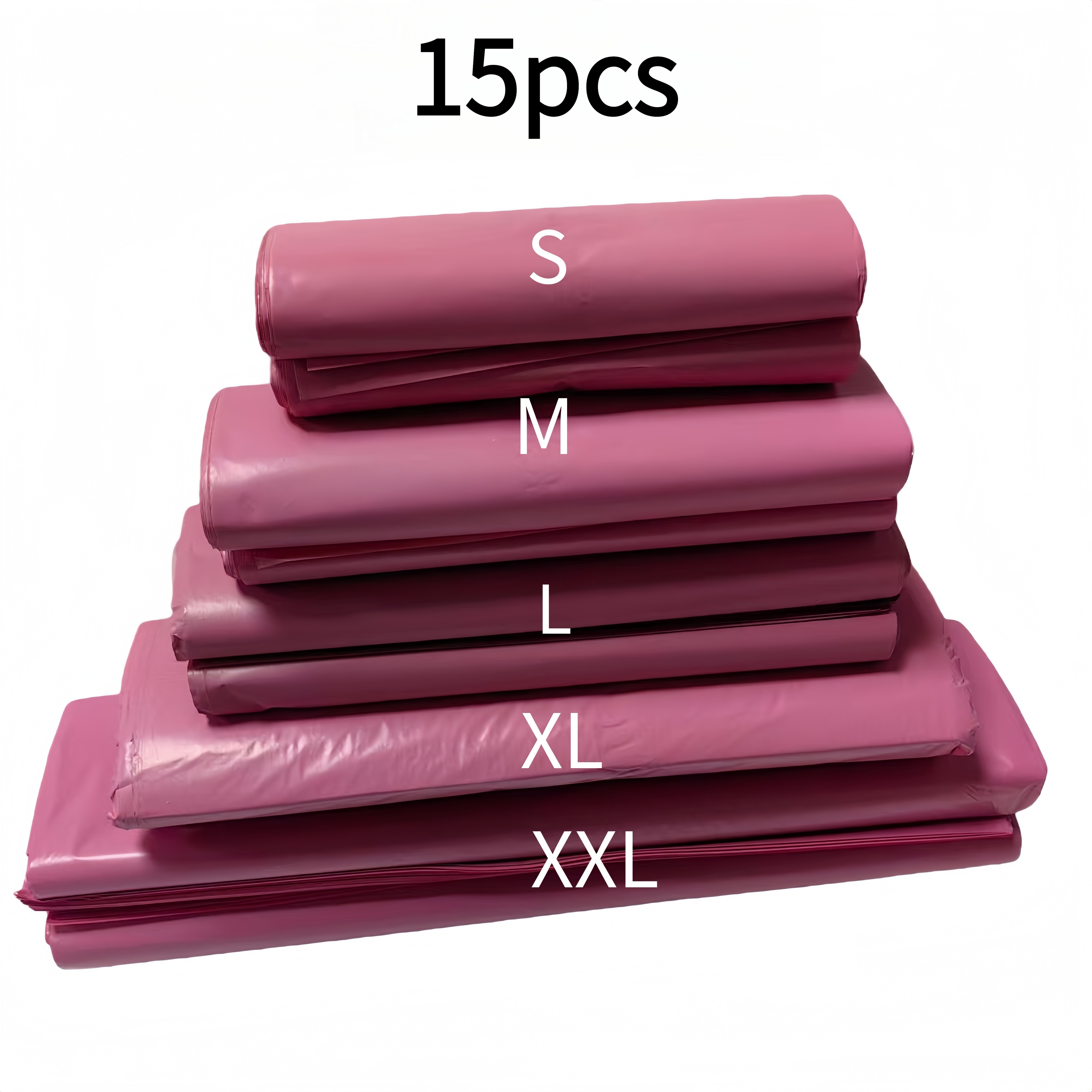 TEMU 15 Pink Courier Bags, Courier Bags- , Self-sealing, Reinforced Edges, Extra For Large Size Suitable For Large Items, Clothing Packaging Bags,