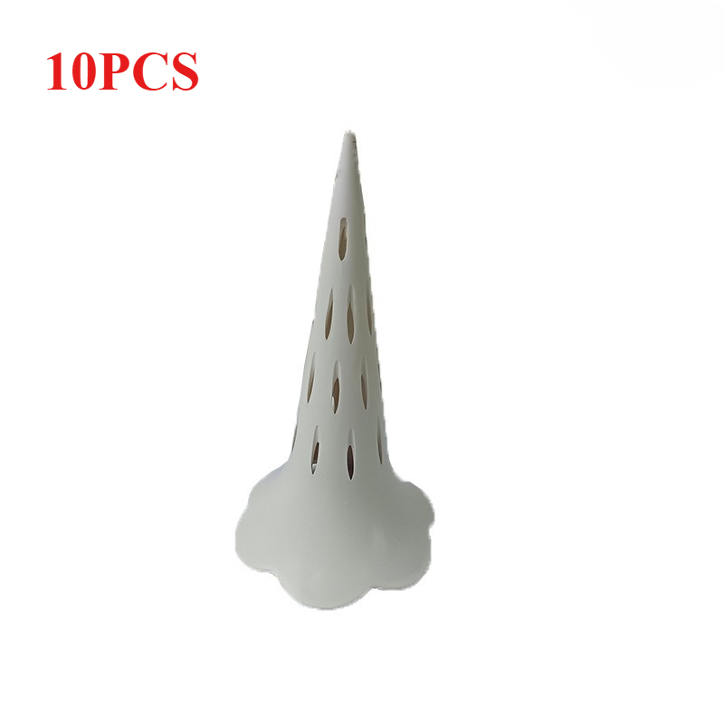 E-shop 10 Stück Blumentopf Pflanzen Kegelförmige Drainage Pads, Grüne Kunststoff Pflanzen Bewässerungs- und Düngeluftrohre, Blumentopf Pflanzen