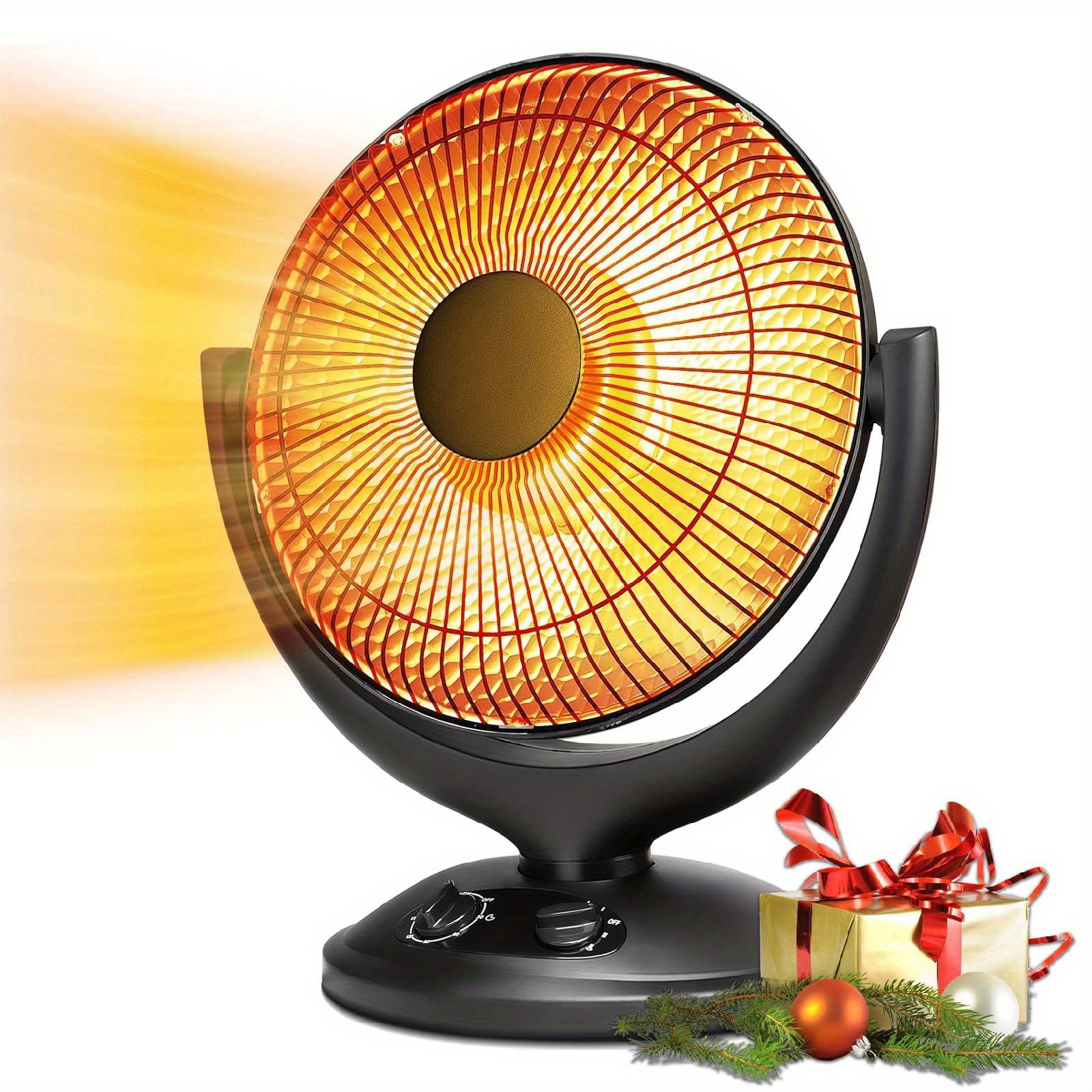 

Space Heater, Oscillating Bowl Heater For Indoor Use, 2- Adjustable Portable Heater -ceramic Compact Heater, Protection Quiet, Adjustable Tilt, For Home Or Office, Christmas, Halloween