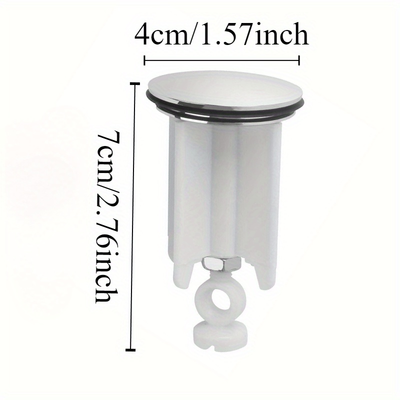 Chrome Finish Drain Stopper - Adjustable Height, Ideal For Kitchen & Bathroom Sinks, European Standard, With Single Stopper For Each Basin, Bathroom Sink Drain
