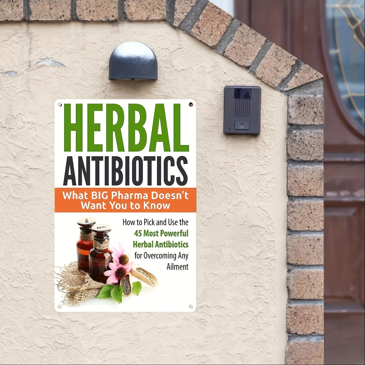 

Vintage Herbal Antibiotics Guide Metal Sign- 45 Effective Remedies, Retro For Home, Garage, Cafe& Bar Decor