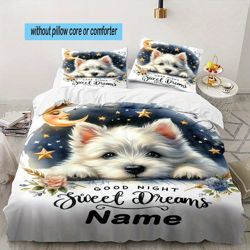 

Dog- 3pcs Bedding Set - Includes Duvet Cover & 2 Pillowcases, Tear- , All- , Washable - For Bedroom Decor & , Christmas Decor