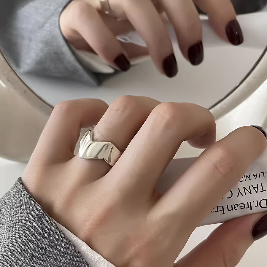 Women's Geometric Elegant Adjustable Ring, Ideal Gift