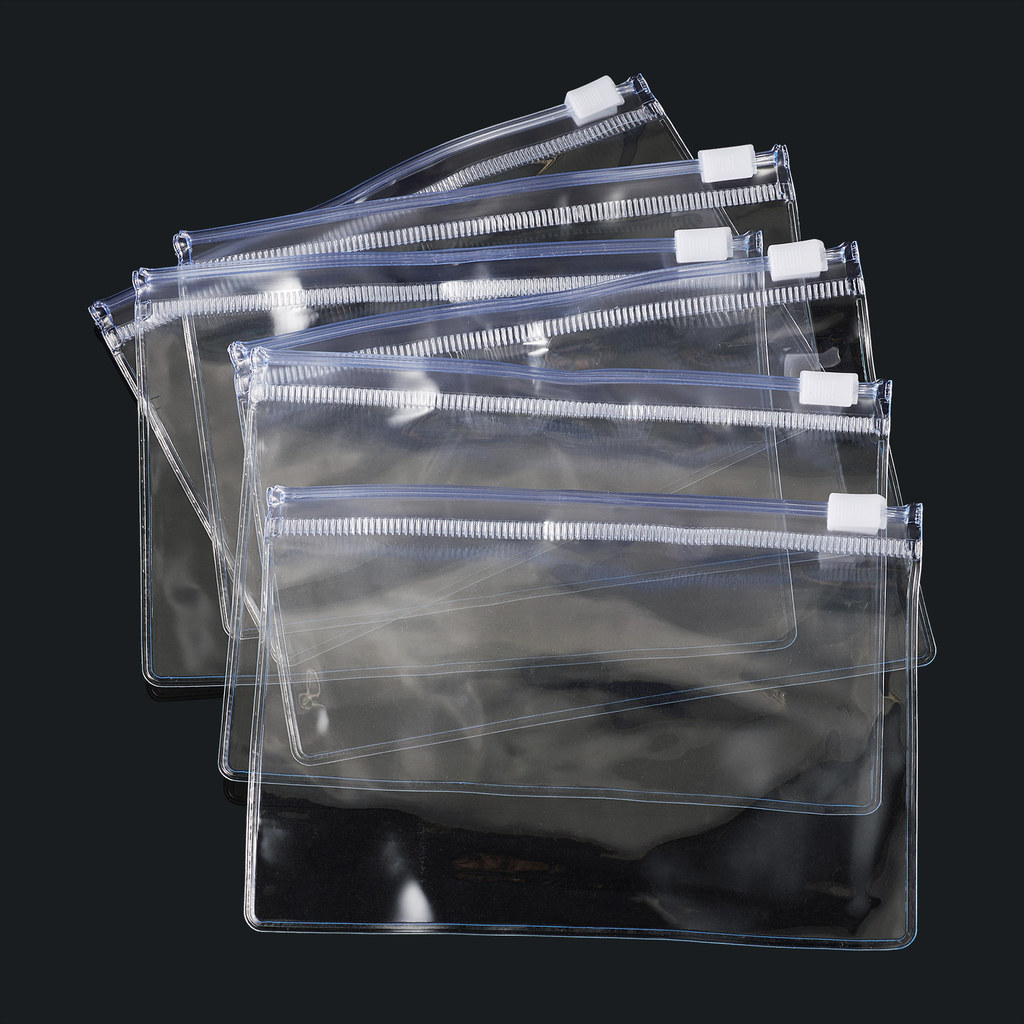 TEMU 8pcs Transparent Pvc Zipper Storage Bags, Anti-discoloration Jewelry Pouches, Plastic Bags For Rings, Earrings, Cosmetics, And Small Additions