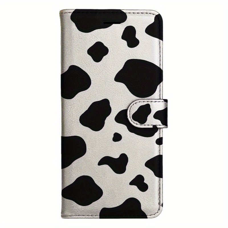 TEMU Cow Print Flip Wallet Case Compatible With Models Including S8, S9, S10, A30s, A50s, Note 10, And More.
