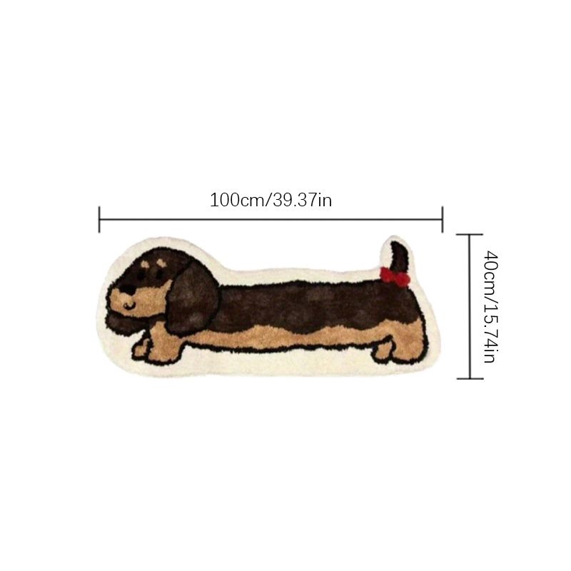 TEMU Cozy Dachshund - Thick, Soft, And Machine Washable Cartoon For Bedroom Or Living Room Decor, Anti-slip And Durable Polyester Material, Cozy Pet