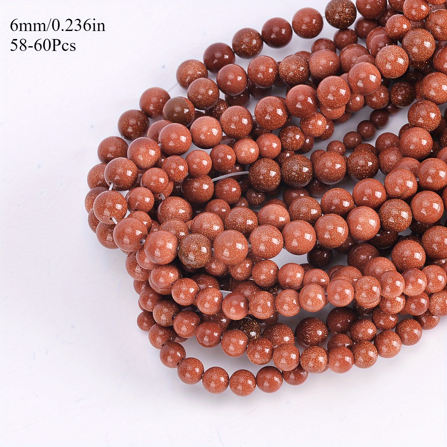 Natural Golden Sandstone Round Loose Beads For Jewelry Making Diy Charm Bracelet 4/ 6/ 8/ 10mm