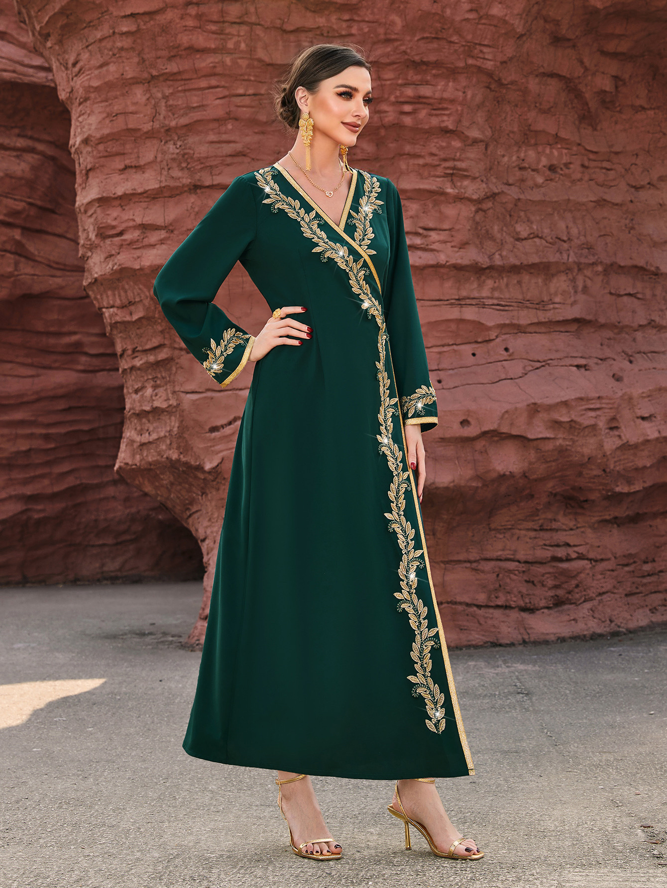 dark green casual dress Flirty and Thriving Dark Green Pleated Midi Dress