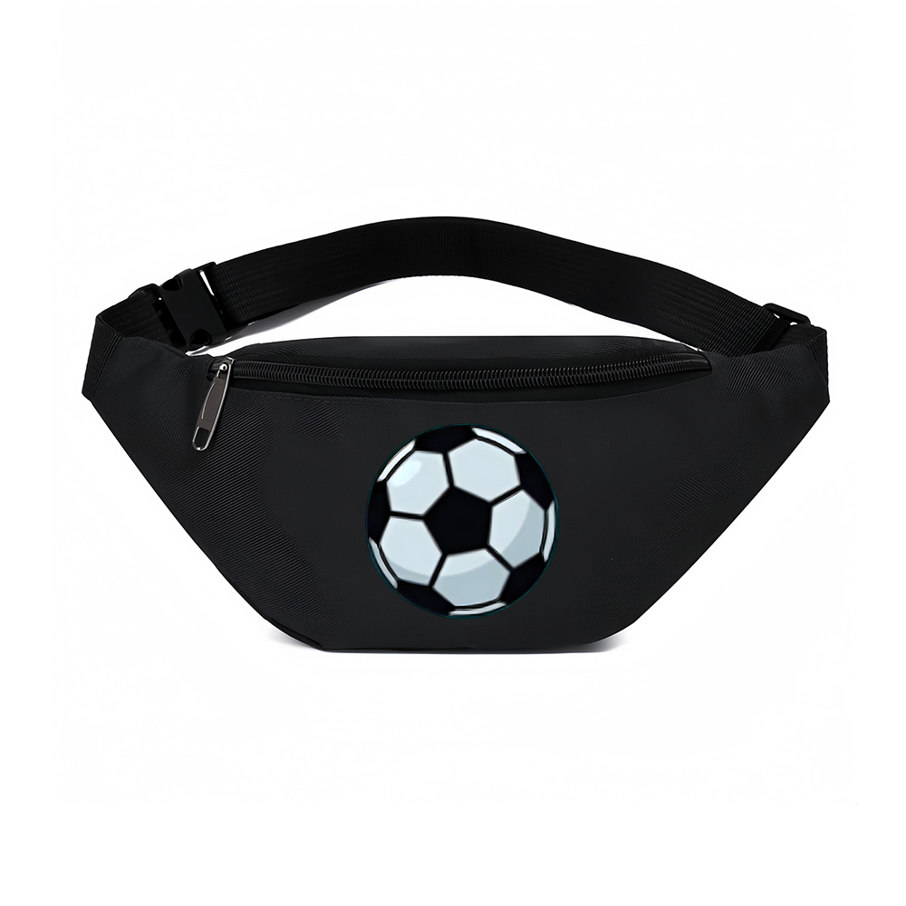 TEMU 1 stuks Voetbal Taille Schouder Tas Unisex Crossbody Pack, Veilige Rits en Verstelbare Riem voor Wandelen, Hardlopen