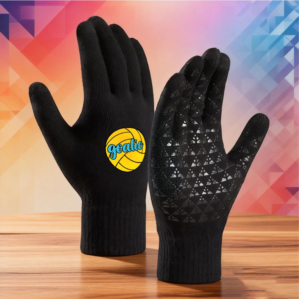 TEMU 2026 Water Goalie Gloves - Design, Warm Full-finger Winter Sports Gloves With Grippy Palm For Men/women, Unisex Outdoor Swimming Gear For &