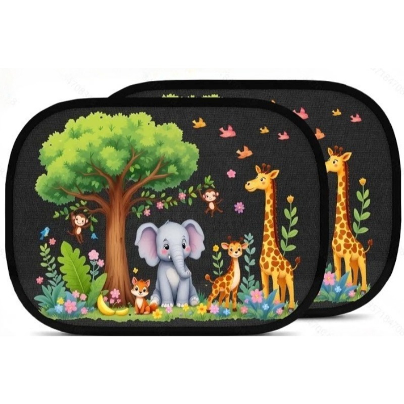 Dual-layer Sunshade, Foldable And Portable, Electrostatic Adhesive, Side Window Sun Visor, Blocks Sunlight And Heat, Size 44cm X 36cm