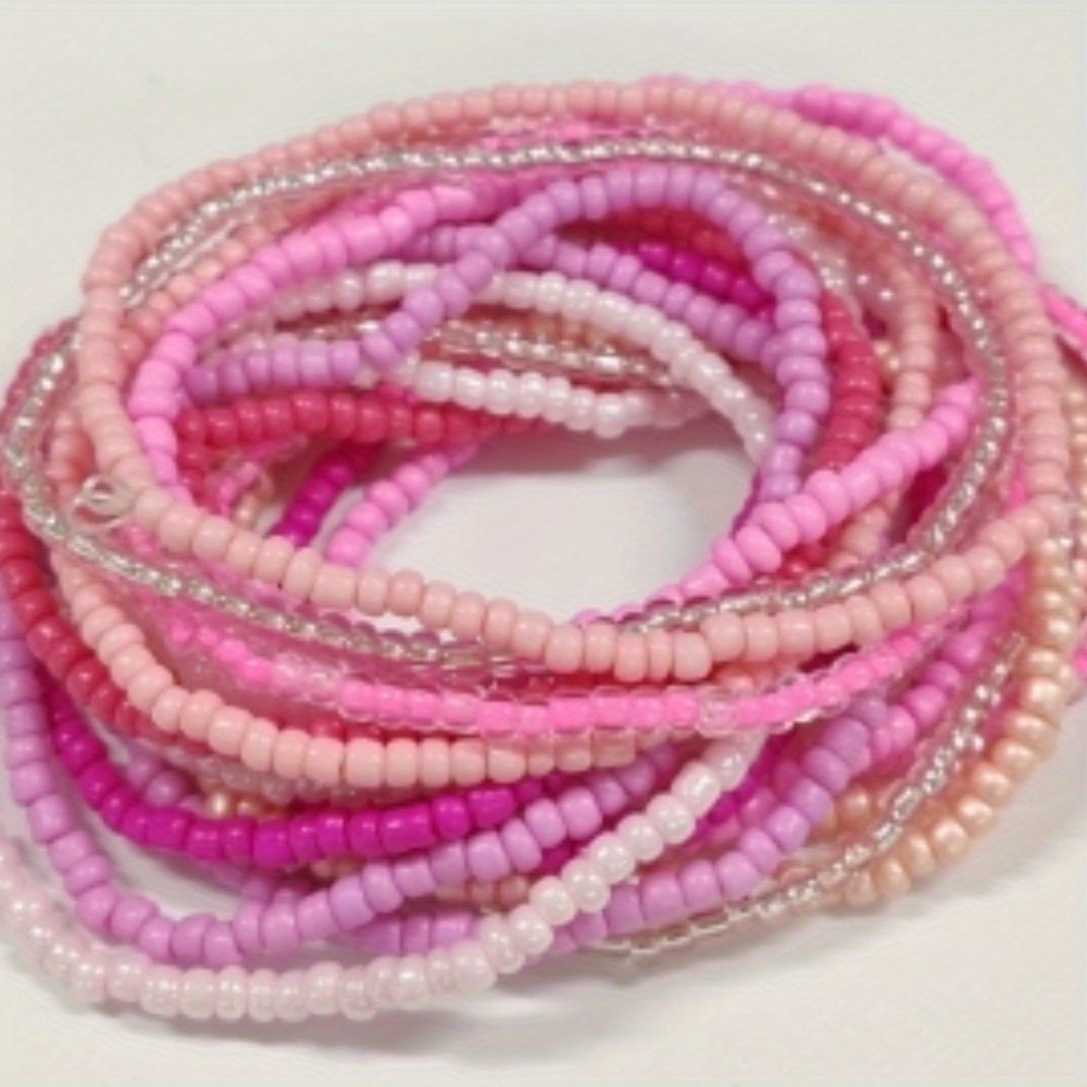 E-shop 20-teiliges/Set Böhmische Farbverlauf Samenperlen Elastisches Armband Set, Gemischter Stil