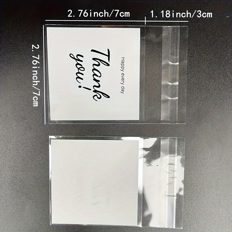 Thank You Plastic Gift Bags, 100pcs Set