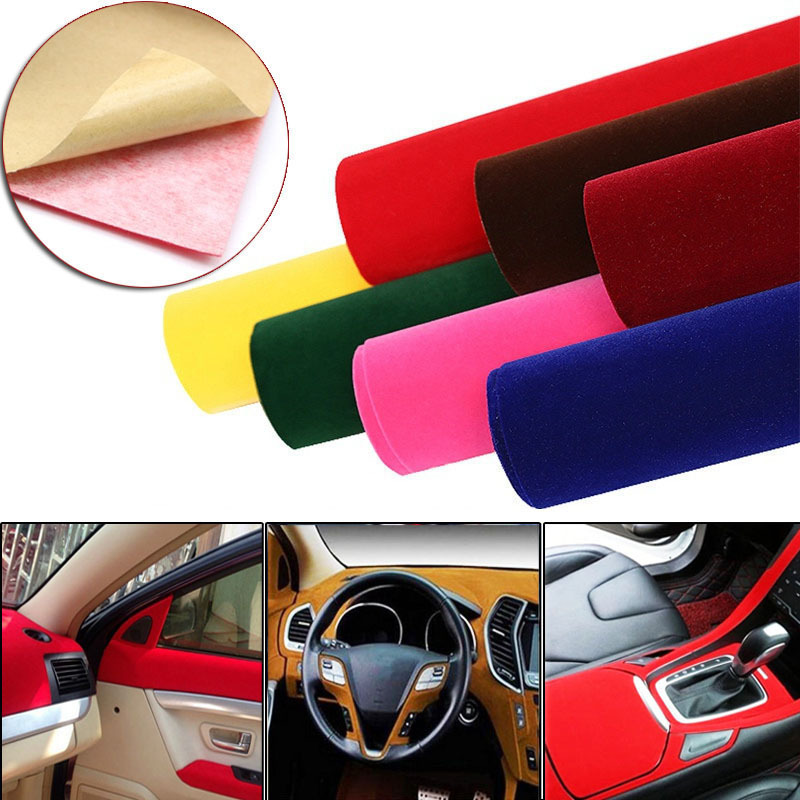 

1pc Nbyohomoo Self-adhesive Velvet Felt Fabric, Pre-cut Soft Polyester Lining For Diy Crafts, Jewelry Boxes, Car Interior Trim, And Gift Box Decoration - Hand Wash Only