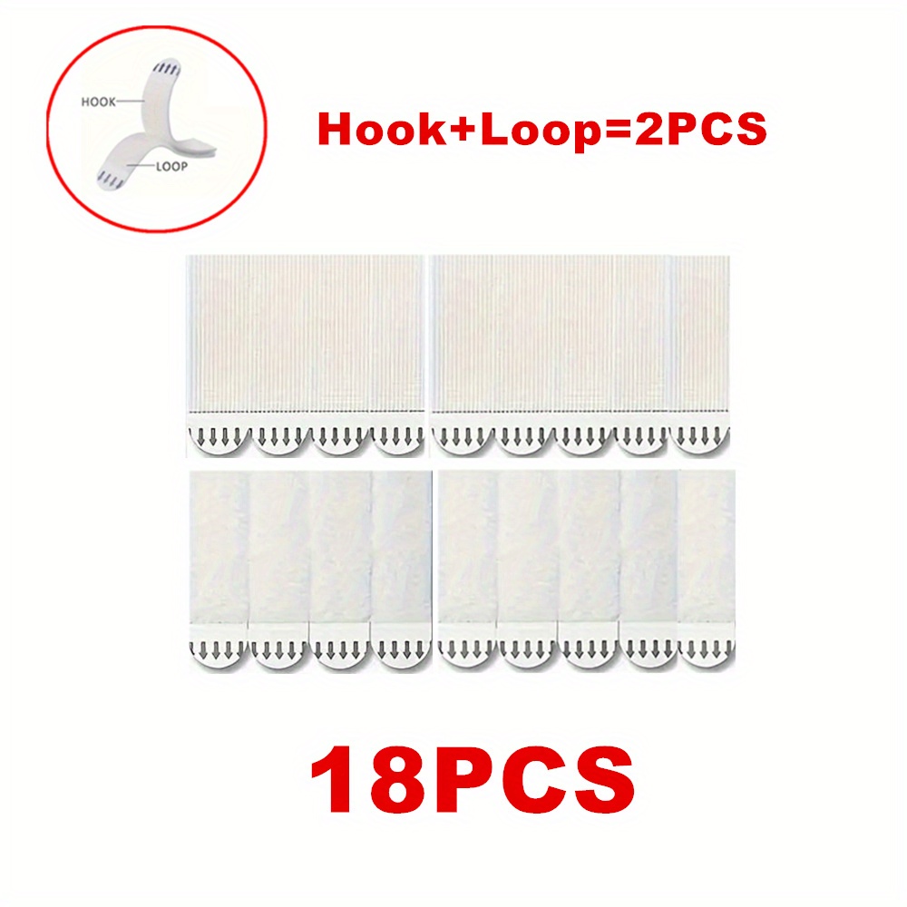 18/ 36/ 54/ 90pcs Heavy- Duty Picture Hanging Strips- No- Drill Adhesive Hooks For Drywall, Ideal For Home& Office Decor, Wall Mounting Kit, Double- Sided Removable Polyamide Frames