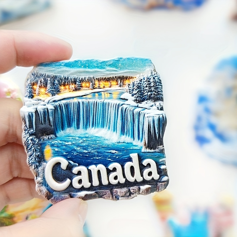 TEMU 1 aimant de réfrigérateur Chute du canadienne, , autocollant décoratif 3D