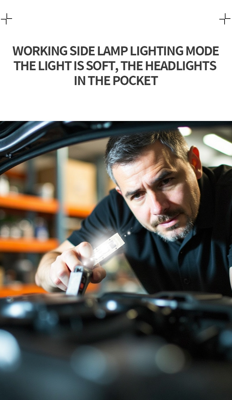 edc újratölthető zseblámpa, taktikai cob munkalámpa, hordozható klipsz lámpa 1000mah nagy akkumulátor élettartammal, teljesítmény kijelző, piros és kék fények, kültéri, háztartási alapvetők, vészhelyzeti világítás - usb kábellel felszerelve, fekete/fehér részletek 6