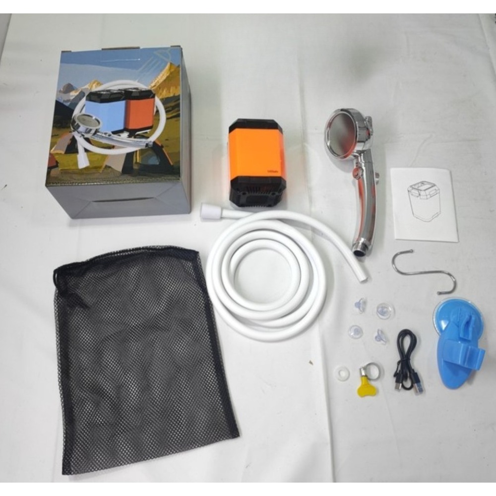 TEMU 1 Set Portable Shower Kit, Compact And Portable, Ideal For Camping, Travel, Pet Cleaning, Car Washing And Plant Watering