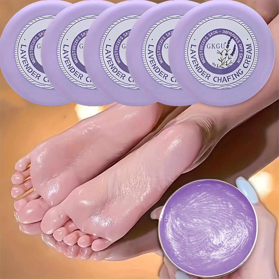 TEMU 5pcs Set Of Lavender And Foot Cream - Moisturizer For Dry, , Nourishing And Protecting Rough Feet And Hands, Non-greasy, Alcohol-free, With Vitamin C And Glycerin For Types