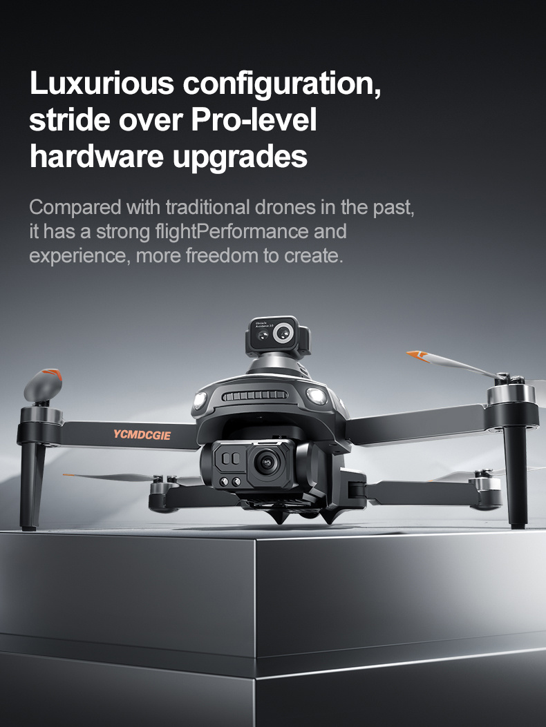 [5G Dual-mode Folding Drone]4K Optical Flow GPS Drone with WIFI FPV | Servo Gimbal Stabilization + Dual-lens Switch Aerial Photography | Two Batteries for 50-minute Long Battery Life + Omni-directional Obstacle Avoidance | USB Charging, Smart Follow/ One-key Return, Easy to Operate | Ideal Gift for Men/ Birthdays/ Festivals