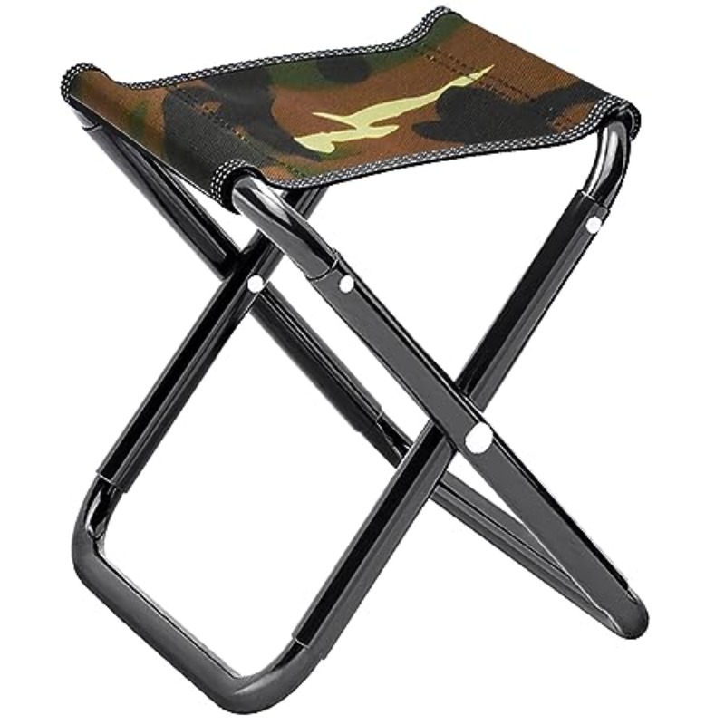 camouflage camping stool folding lightweight portable iron stool for adults small folding chair outdoor fishing stool travel chair Product details 0