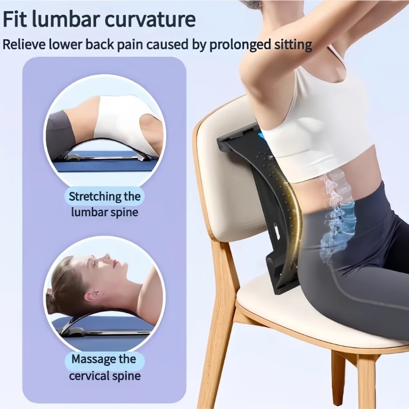 4 level adjustable back stretcher and posture   ergonomic lumbar support with massage function   suitable for upper and lower     use back stretcher posture correction durable construction Product details 1