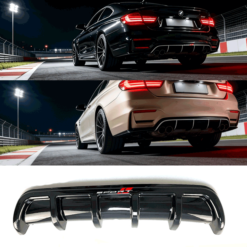TEMU 1pc Car Rear Lip Spoiler Universal Decoration, Small Bumper , Underbody Add- Diffuser - Fits Most Models