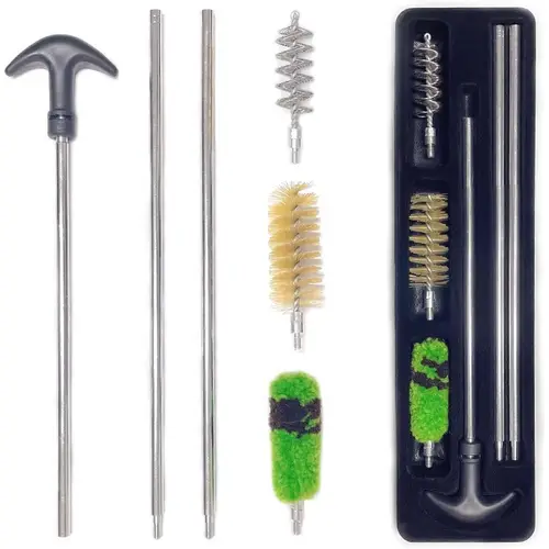 6pcs swab kit 12ga shoutgun cleaning kit set nylon stainless steel mop brush swab tools supplies