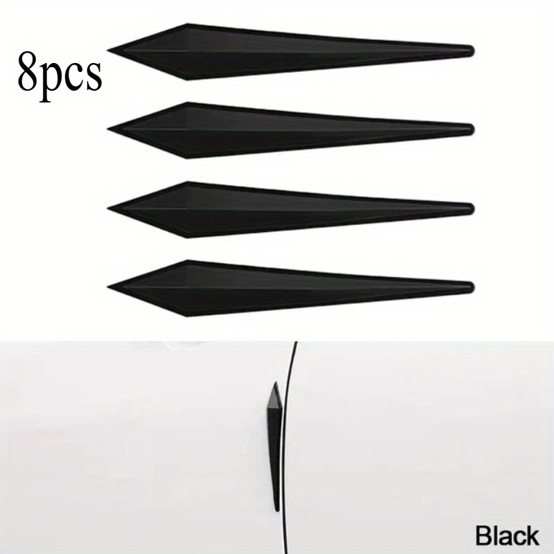 Image of 8pcs Car -scratch Protective Sticker Anti-collision Protection Door Rearview Mirror Edge Guard Rubber Strip