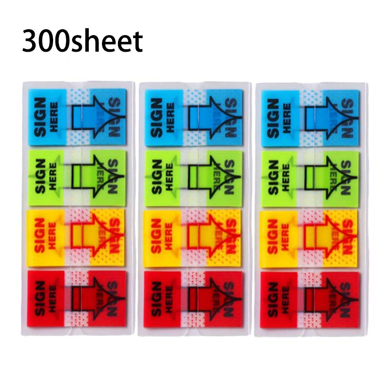 TEMU 300sheets "sign Here" Arrow Labels - Self-adhesive Signature Tabs In Assorted Colors For Documents, Office, Home And School Use | Sticky Page