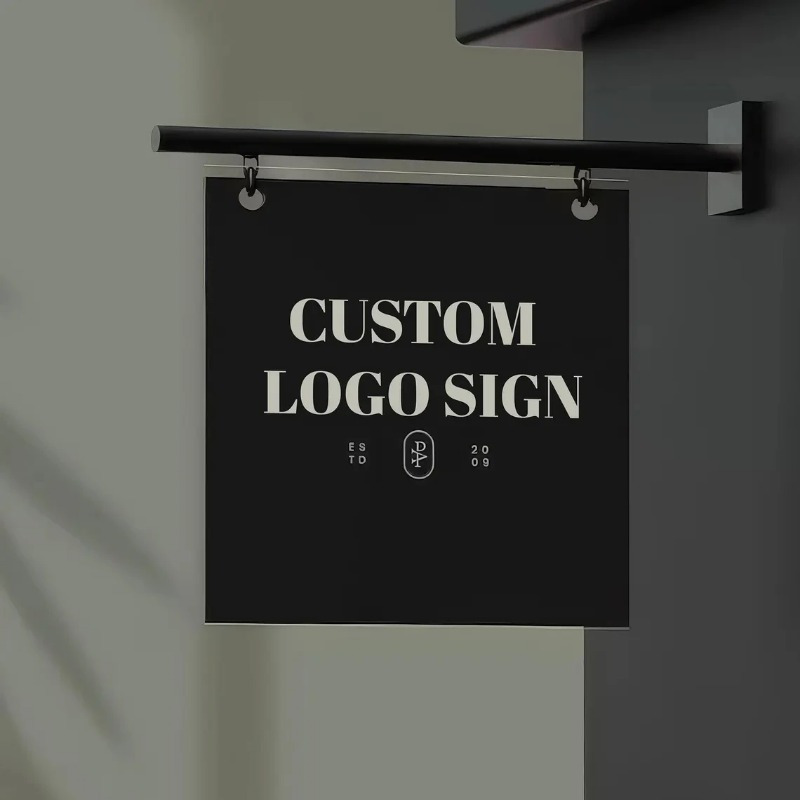 Customizable Personalized Logo Sign - Outdoor Hanging Family Name Garden Door Decoration for Weddings & Parties, Metal Material, No Electricity Needed, Easy to Hang, Party Decoration | Minimalist Design | Metal Sign