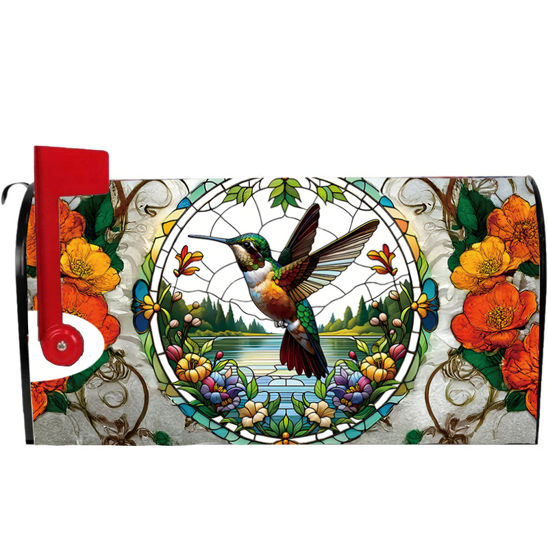 

1pc Polyester Hummingbird Mailbox Cover, Waterproof Magnetic, Standard Size 21x18 Inches, With For Garden Patio Home Decor