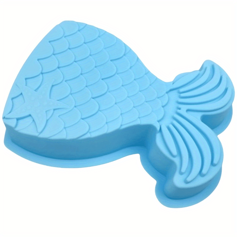 Single Mermaid Tail Silicone Cake Mold Easter Series Silicone Baking Tray Mold Animal Model Handmade Bread Tool