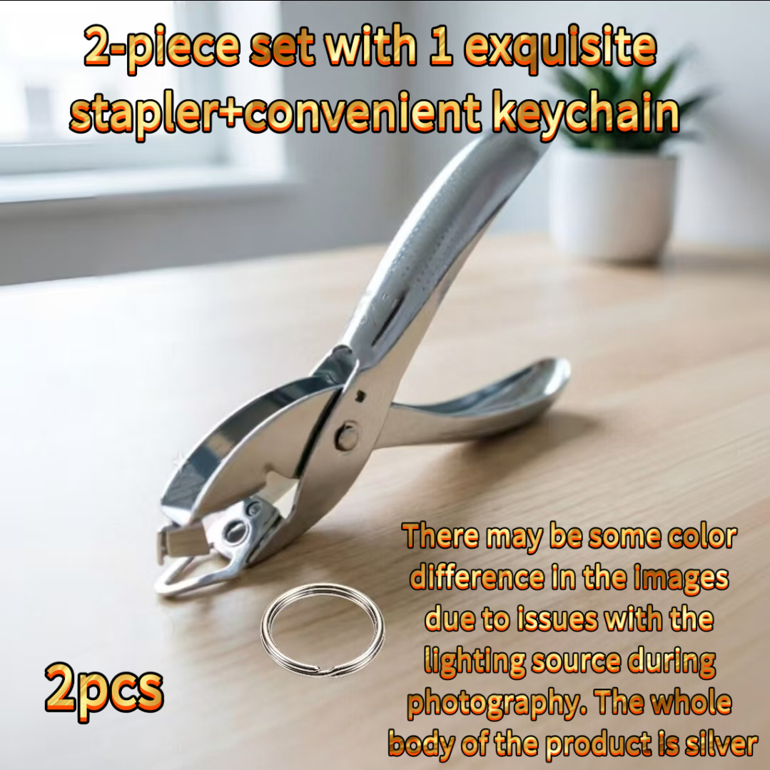 TEMU 2pcs Set: 1 Premium Mini Staple Remover + 1 Convenient Keychain. Compact And Portable With An Exquisite Design, It Easily Removes , Making It A