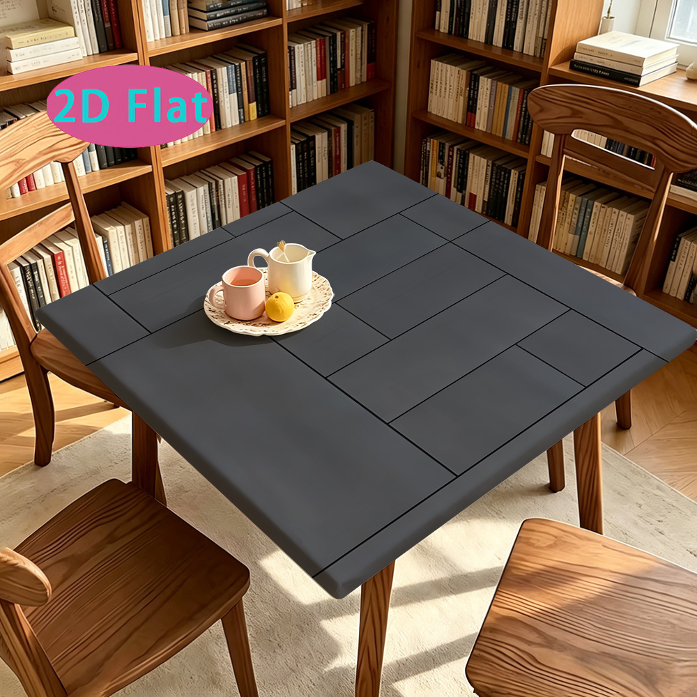 TEMU Mantel Elástico con Estampado 2D de Bloques Geométricos Surtidos en , Cuadrado Rectangular, Regalo de Vacaciones, Multiusos para Interior y