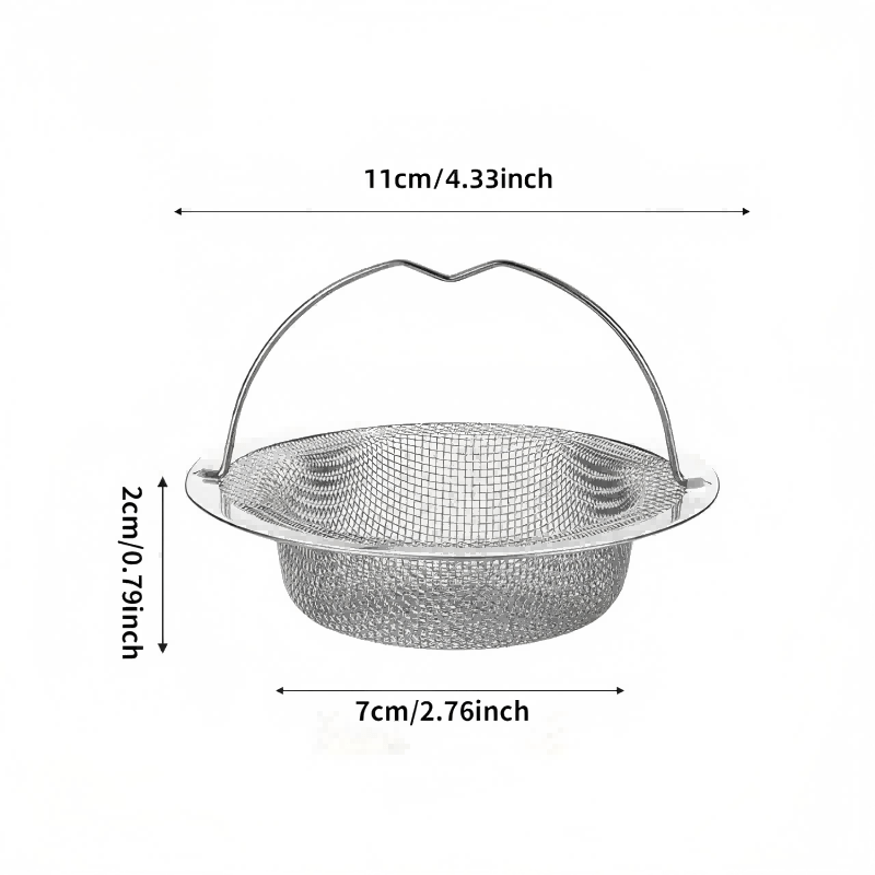 Stainless Steel Sink Strainer with Lifting Handle, 3pcs